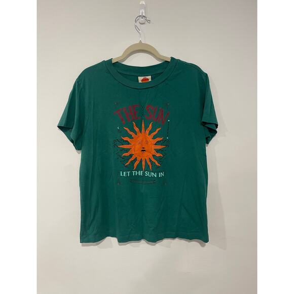 Farm Rio Let The Sun In Cotton T Shirt Size M - Picture 2 of 5